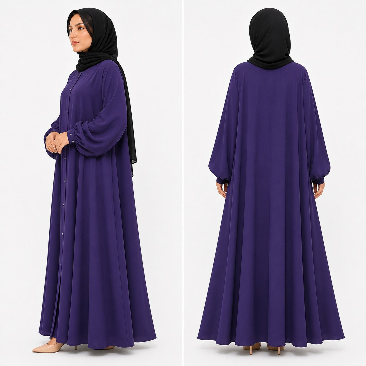 The Midnight Plum Abaya