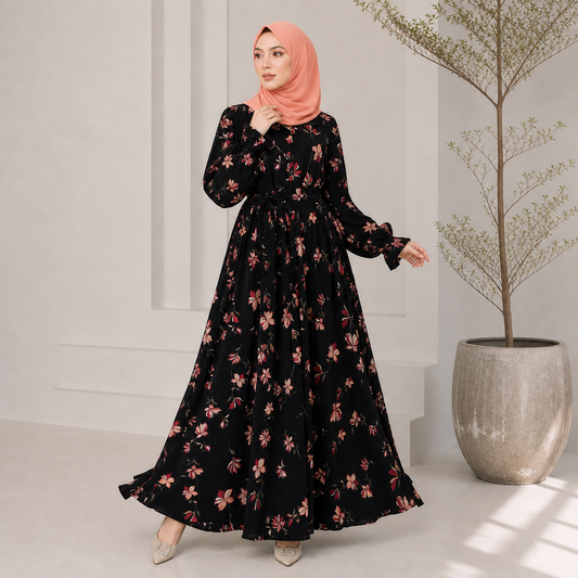 The Onyx Flora Maxi