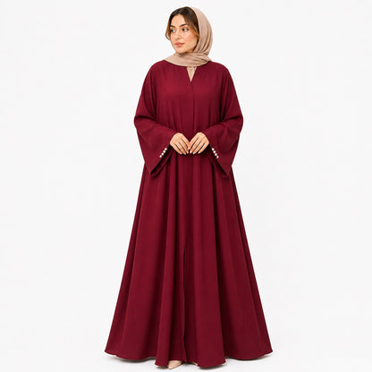 The Maroon Majesty Abaya