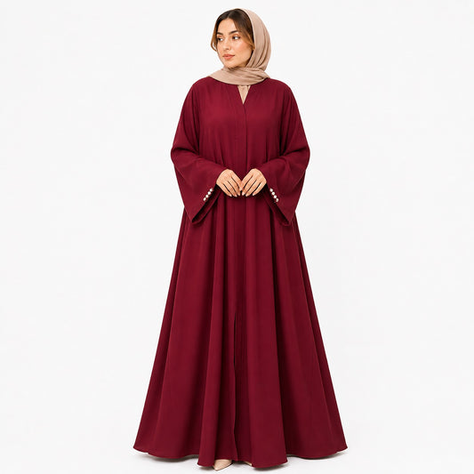 The Maroon Majesty Abaya