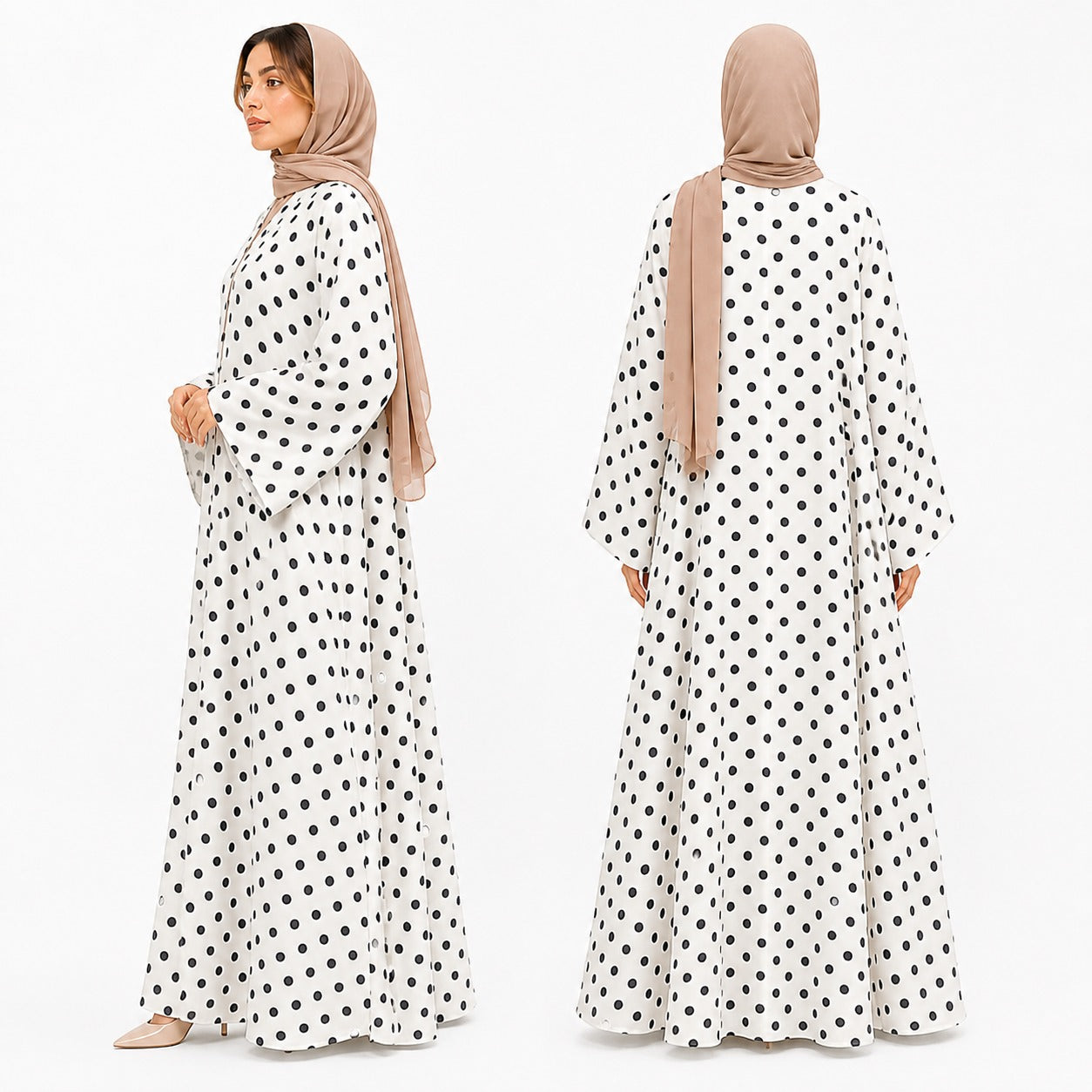 The Polka Dot Elegance Abaya