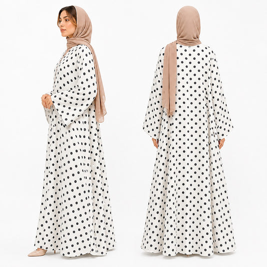 The Polka Dot Elegance Abaya
